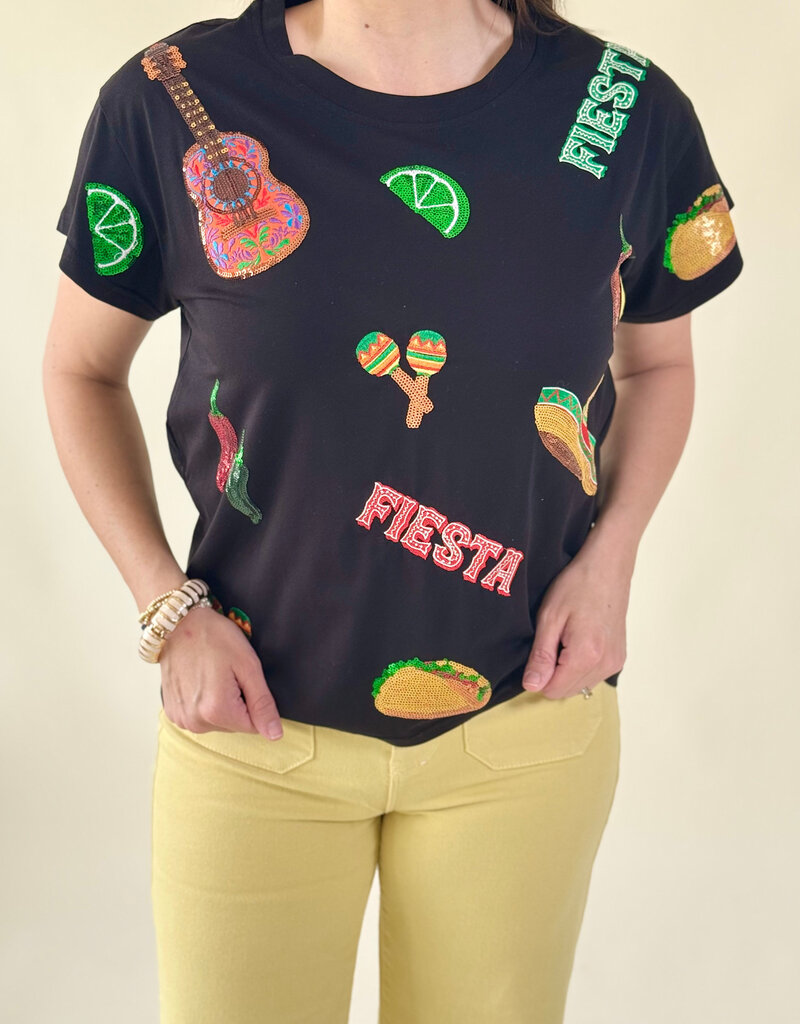 Queen of Sparkles Black Fiesta Icon Tee