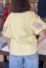 Judith Embroidered Blouse Yellow