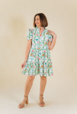 Smith & Quinn Navy Dress Hankerchief Bloom