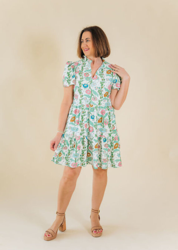 Smith & Quinn Navy Dress Hankerchief Bloom