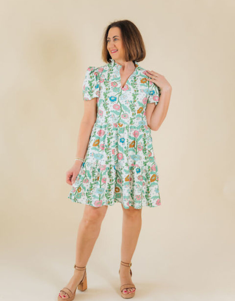Smith & Quinn Navy Dress Hankerchief Bloom