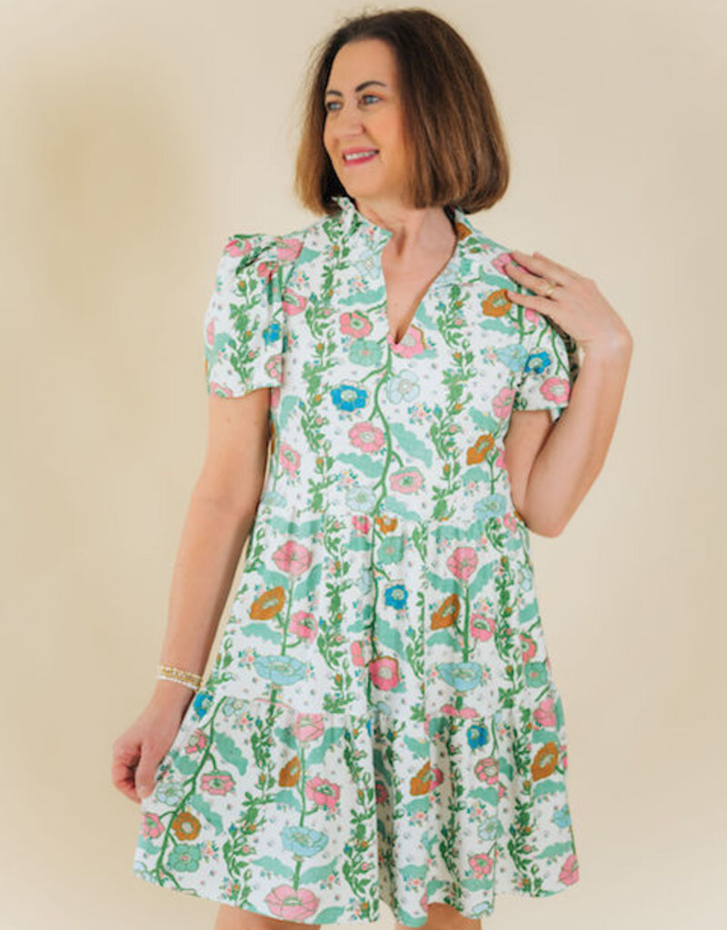 Smith & Quinn Navy Dress Hankerchief Bloom