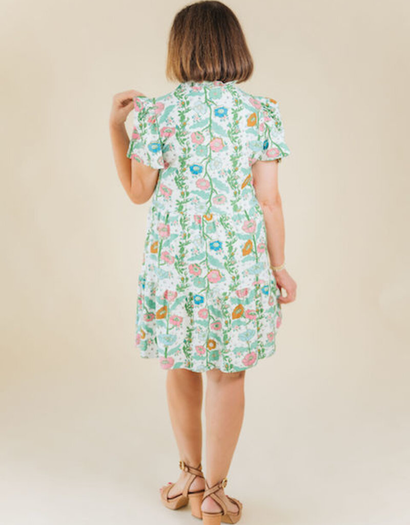 Smith & Quinn Navy Dress Hankerchief Bloom