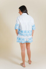 French Connection Alissa Cotton Embroidered Short