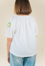 Karen Kane Sundazed Embroidered Peasant Top