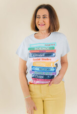 Queen of Sparkles Grey School Book Tee