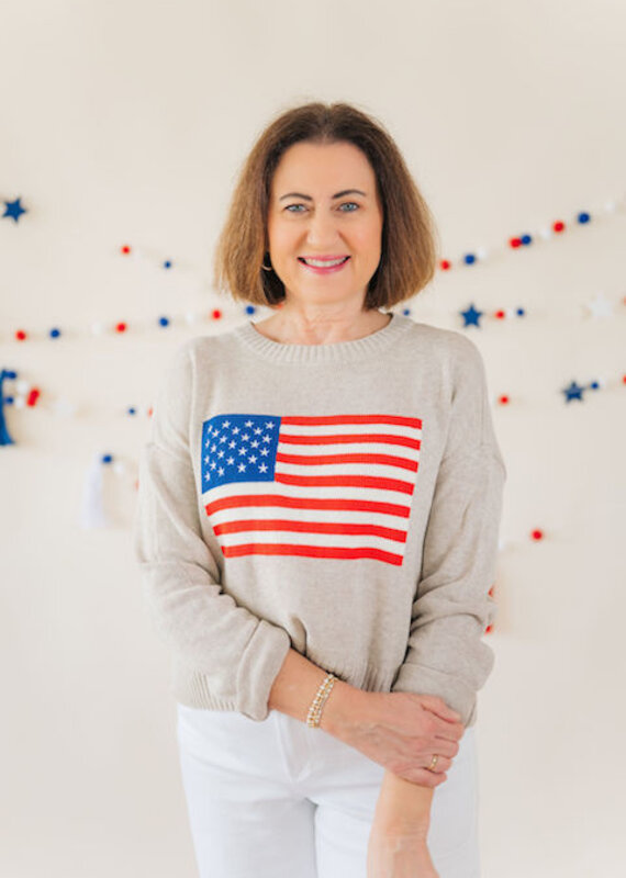 Z Supply Sienna Patriot Sweater Natural Heather