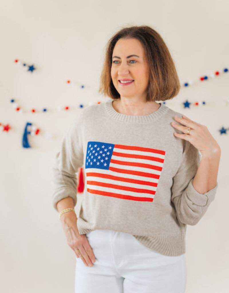 Z Supply Sienna Patriot Sweater Natural Heather