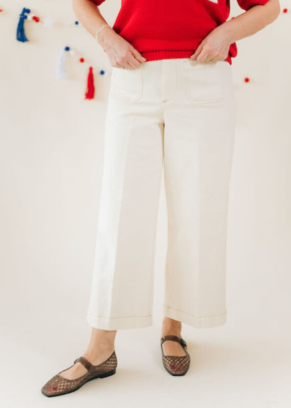 Dear John Audrey Wide Leg Ivory