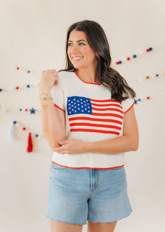 Z Supply Sleeveless Patriot Sweater Cloud