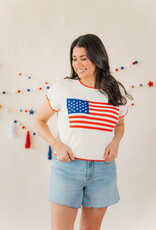 Z Supply Sleeveless Patriot Sweater Cloud