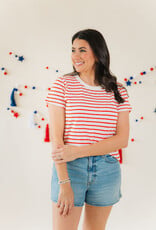 Z Supply Junie Striped Tee Lychee
