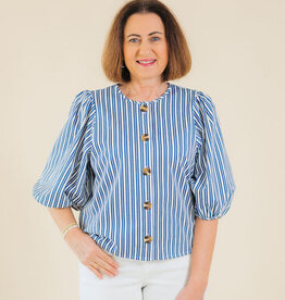 Karen Kane Rhythm & Blues Puff Sleeve Blouse