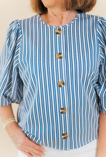 Karen Kane Rhythm & Blues Puff Sleeve Blouse