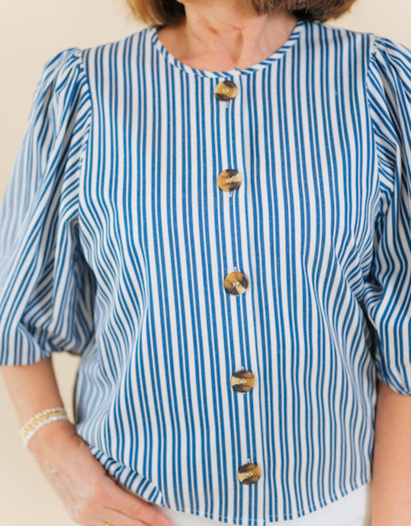 Karen Kane Rhythm & Blues Puff Sleeve Blouse