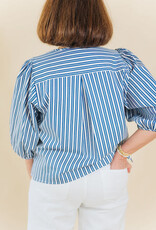 Karen Kane Rhythm & Blues Puff Sleeve Blouse