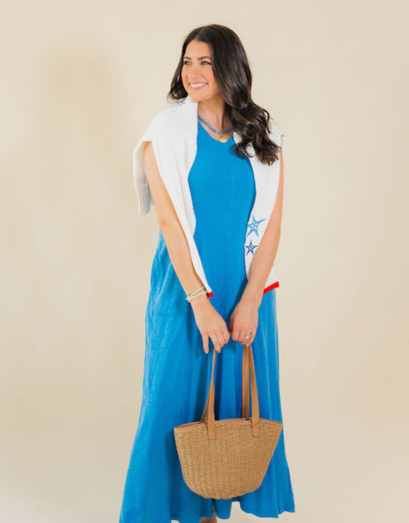 Z Supply Waters Edge Midi Dress Marina