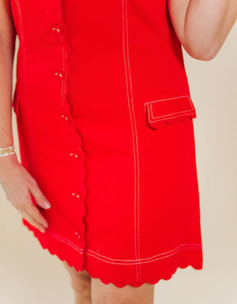 Elizabeth James the Label Rory Dress Poppy Red