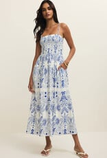 Z Supply Nadine Palm Maxi Dress Nautical