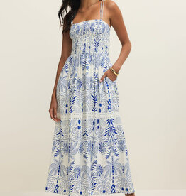Z Supply Nadine Palm Maxi Dress Nautical