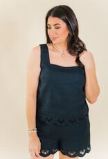 Sanctuary Almost There Linen Top Black