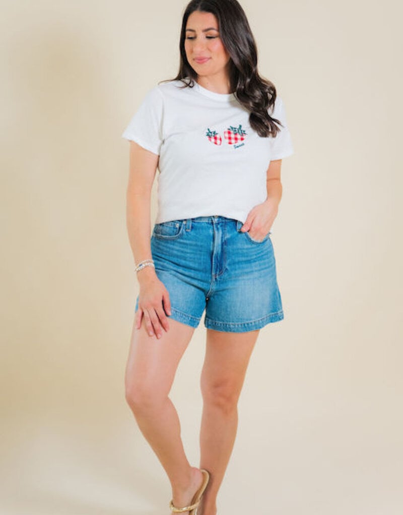 Gingham Strawberry Patch Tee
