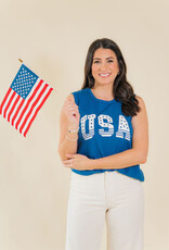 Z Supply Stars & Stripes Muscle Tank True Navy