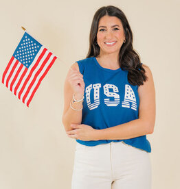Z Supply Stars & Stripes Muscle Tank True Navy
