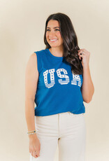 Z Supply Stars & Stripes Muscle Tank True Navy