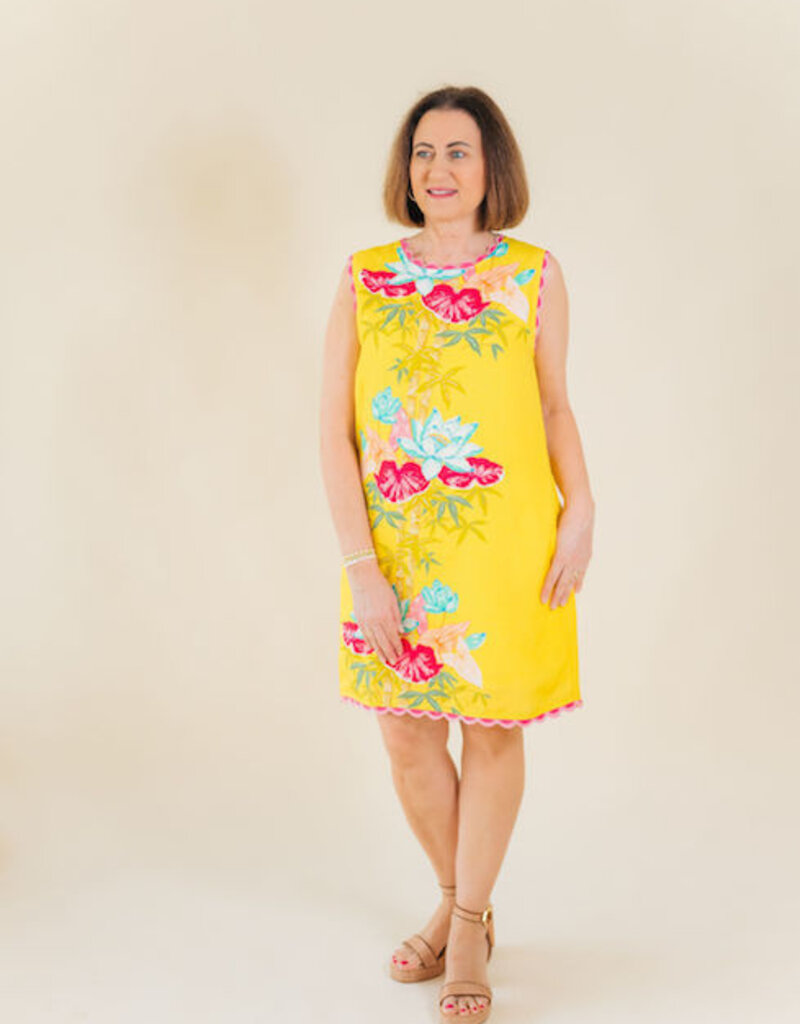 Elizabeth James the Label Ellie Dress Tropical Bamboo