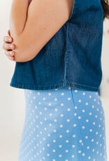 Flag Patch Denim Top
