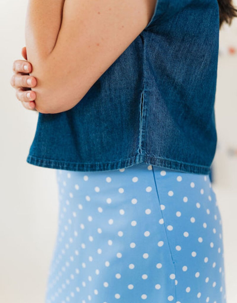 Flag Patch Denim Top