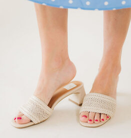 DV Cratar Woven Heeled Sandal Ivory