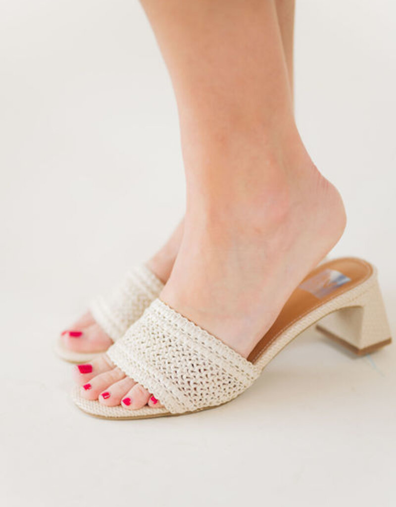 DV Cratar Woven Heeled Sandal Ivory