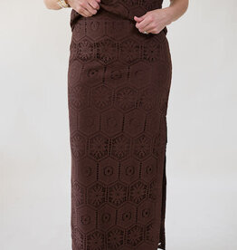 Tile Crochet Lace Maxi Skirt