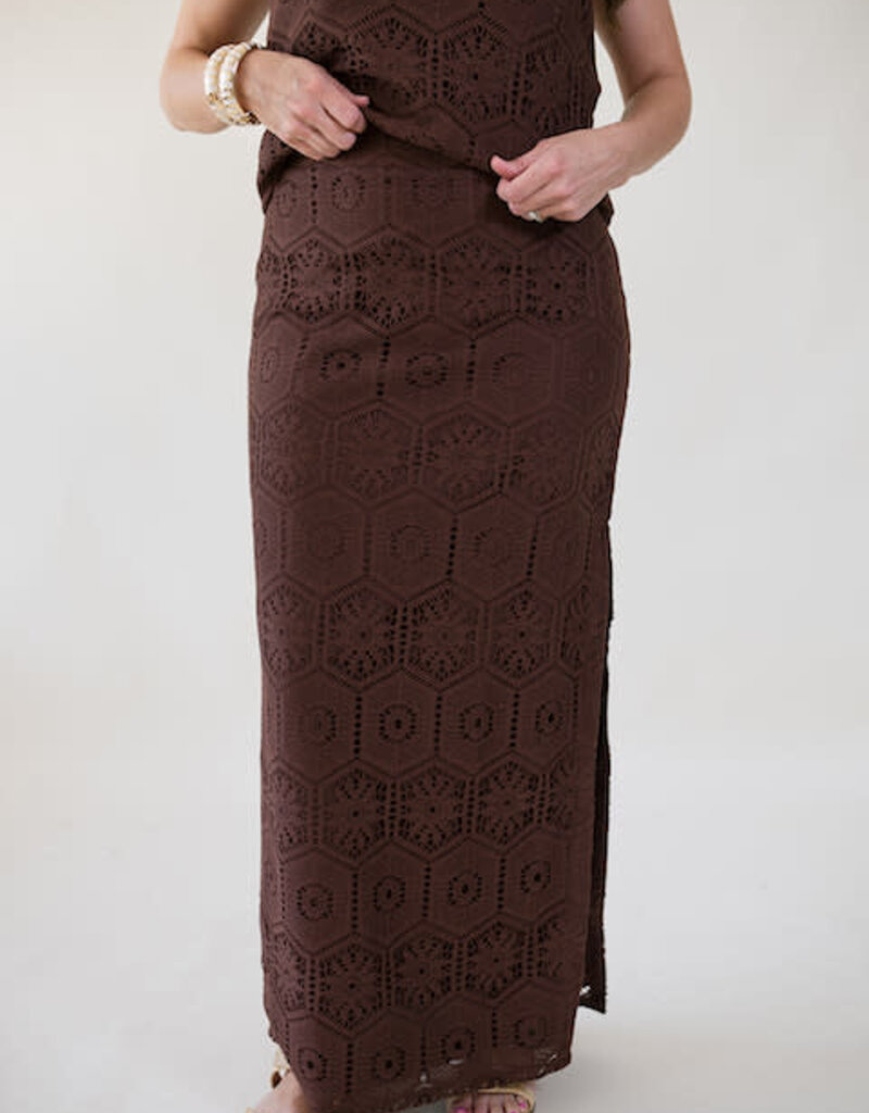 Tile Crochet Lace Maxi Skirt