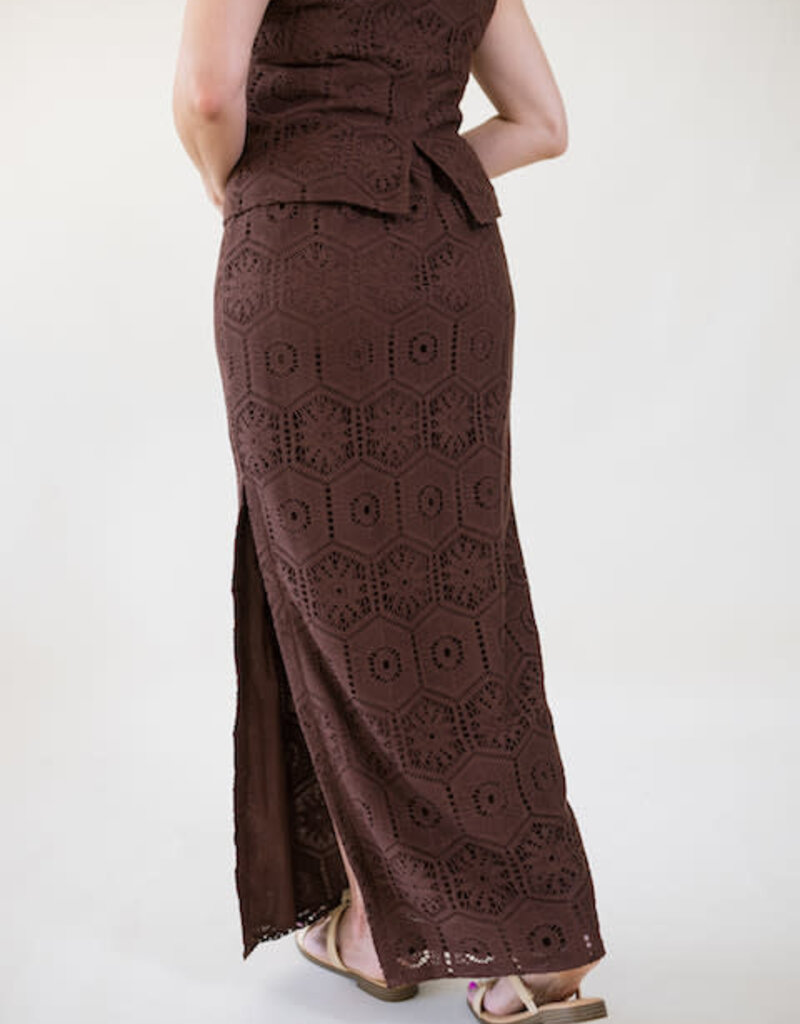 Tile Crochet Lace Maxi Skirt