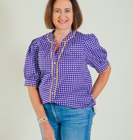 Elaine Gingham Top