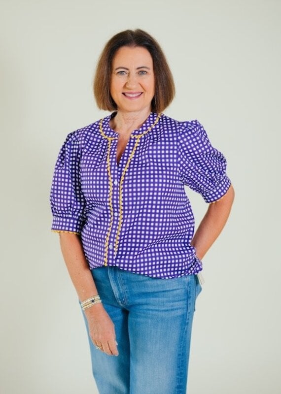 Elaine Gingham Top
