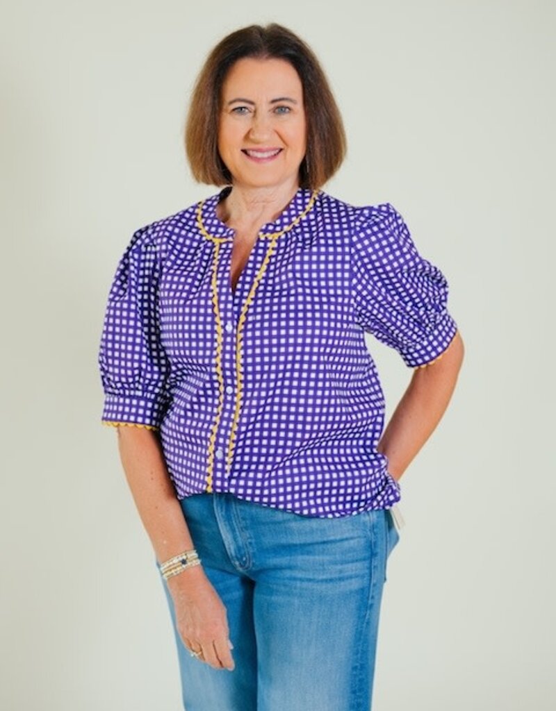 Elaine Gingham Top