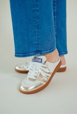 Back 70 Easter Backless Sneaker Metallic Gold