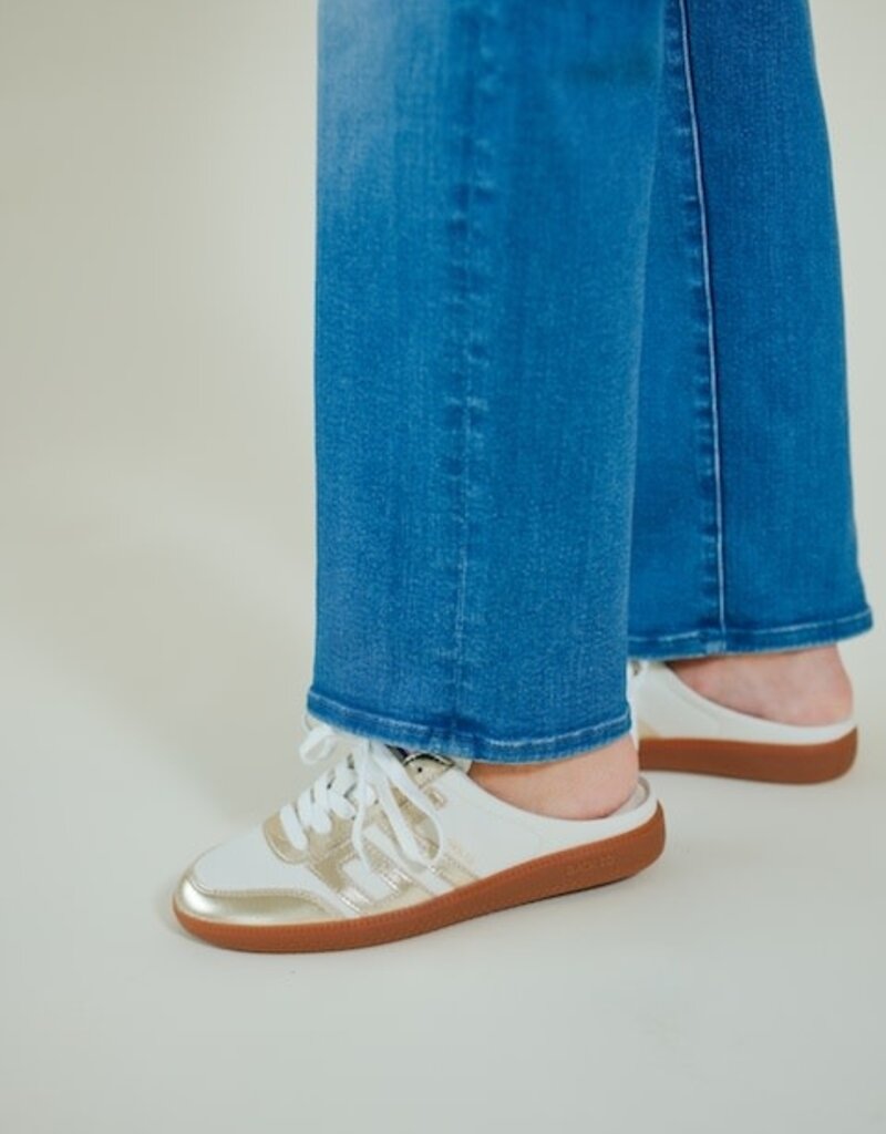 Back 70 Easter Backless Sneaker Metallic Gold