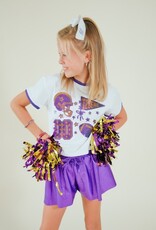 Girls Sequin Football Elements Boxy Tee