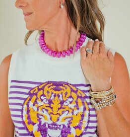 Purple Bauble Ball Necklace