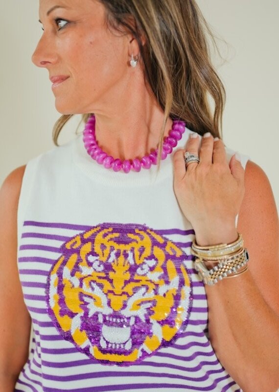 Purple Bauble Ball Necklace
