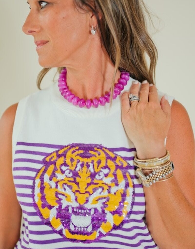 Purple Bauble Ball Necklace
