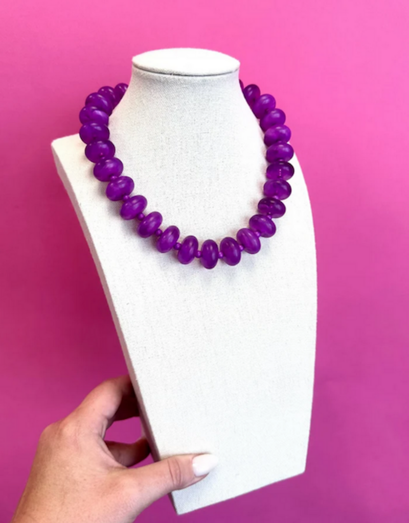 Purple Bauble Ball Necklace