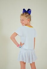 Girls Sequin Tiger Face Stripes Boxy Tee