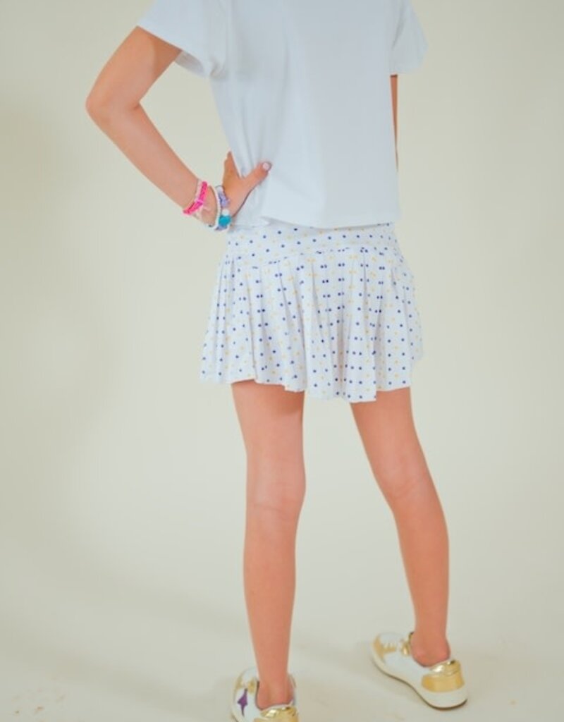 Girls Tiger Paw Mini Pleated Skort