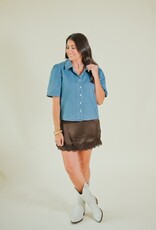Espresso Lace Trim Skort